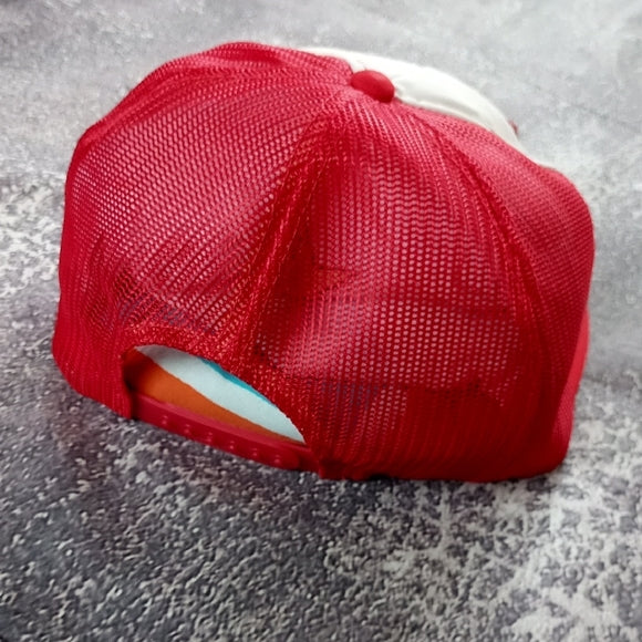 Red and White Kids Cap