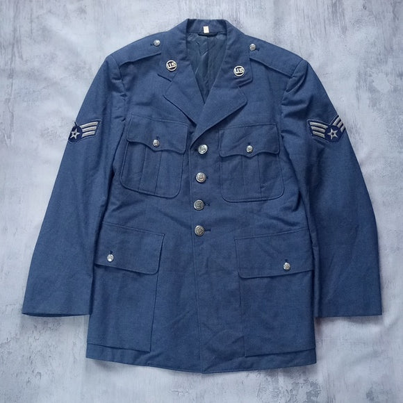 1960 US AIR FORCE VIETNAM ERA BLUE 1084 WOOL TROPICAL COAT MEN'S