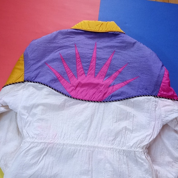 Vintage 90s Sun Funky Colour Block Winter Jacket Eureca