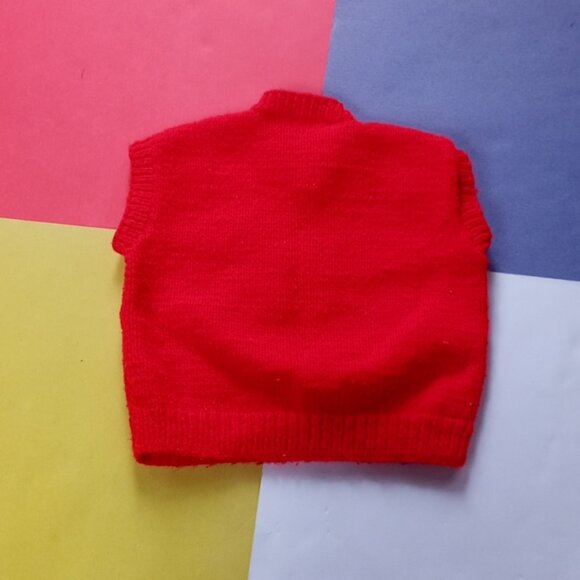 Vintage Handmade Christmas Teddybear Sweater Vest