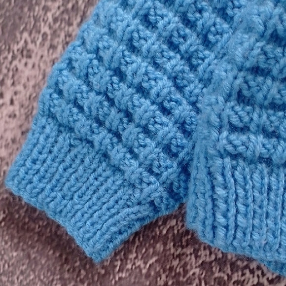 Blue Button-Up Women's Sweater