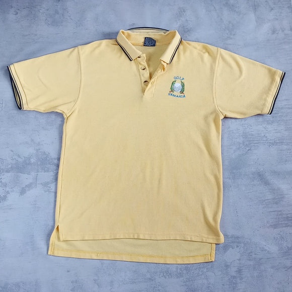 Vintage 90s GOLF JAMACIA POLO SHIRT YELLOW