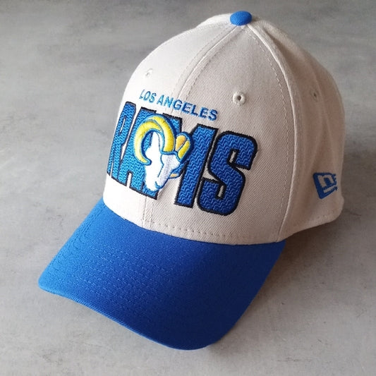 NWOT Los Angeles Rams New Era 2023 NFL Draft 39THIRTY Flex Hat - CREAM