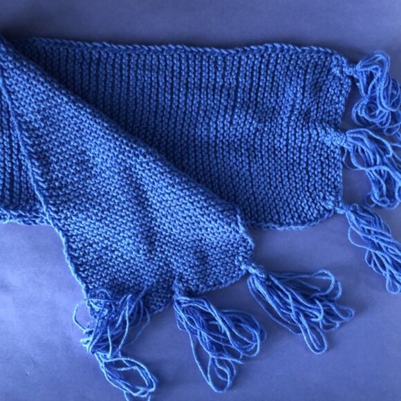 NWOT Vintage Hand-Knitted Made-in-Canada Colourful Warm Scarf