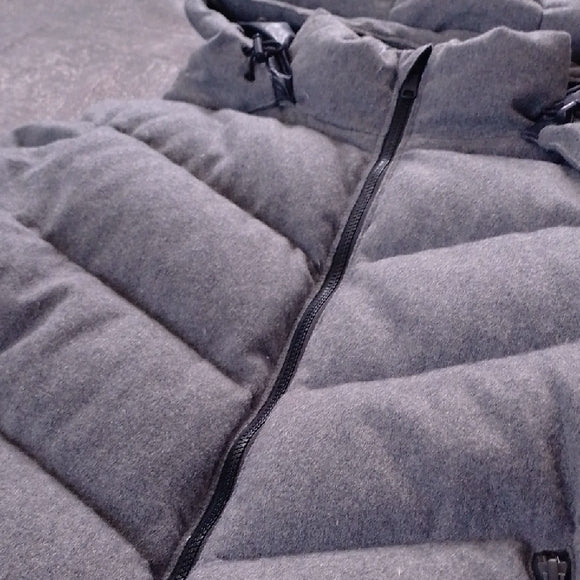 GAP GREY PUFFER WOOL JACKET DOWN