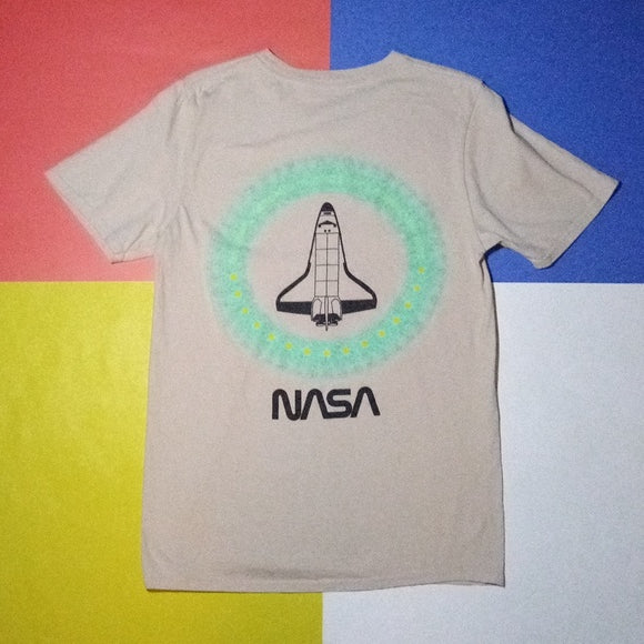 Nasa Spaceship Neon Riot Graphic T-Shirt