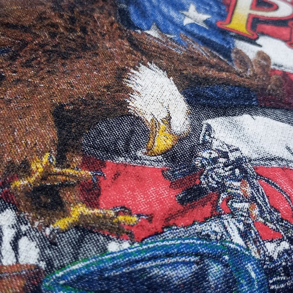 75th Sturgis Ride With Pride American Eagle & Flag North Dakota Sweater