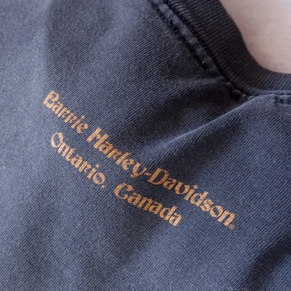 Harley Davidson Motorcycles Skull with Wings Long Sleeved Shirt