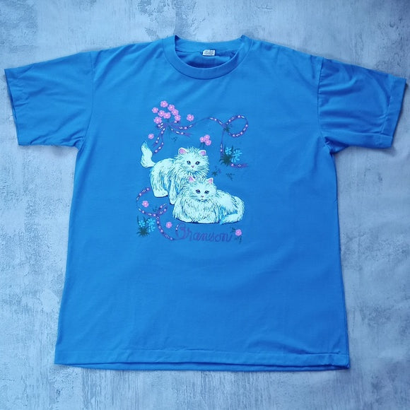 VINTAGE 90s Kitty Cats BRANSON T-Shirt Single Stitch UNISEX