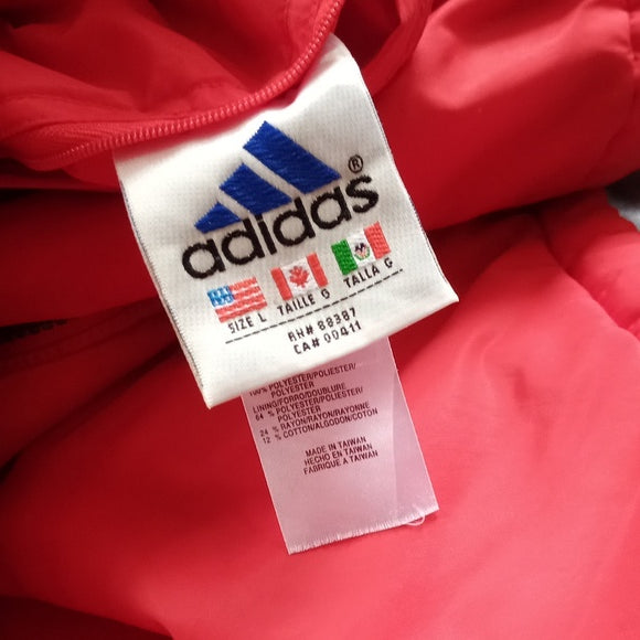 Vintage 90s Adidas Stripes RED/Yellow Essential Winter Jacket UNISEX