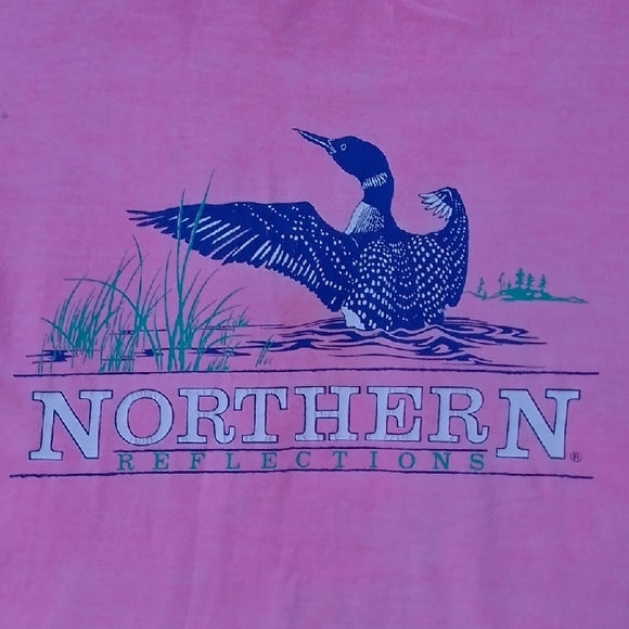 Vintage 90s Pink Northern Reflections Single stitch T-Shirt UNISEX