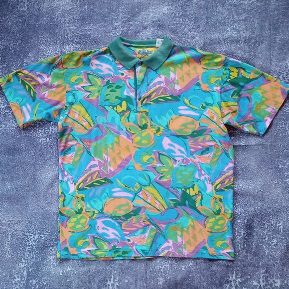 Vintage Floral Funky Pattern South Tree By GANT Polo T-Shirt