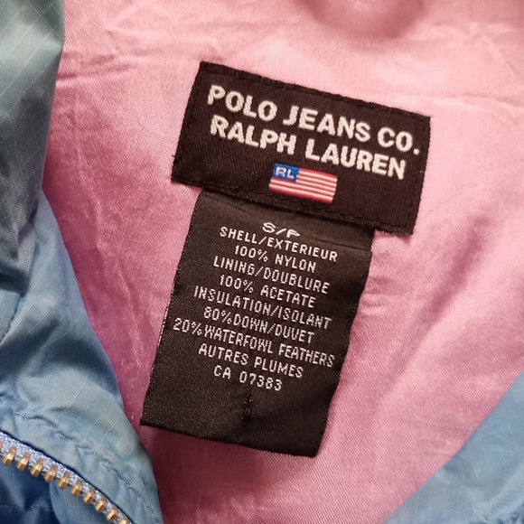 Vintage POLO JEANS CO. Ralph Lauren Goose Down Puffer Vest Blue