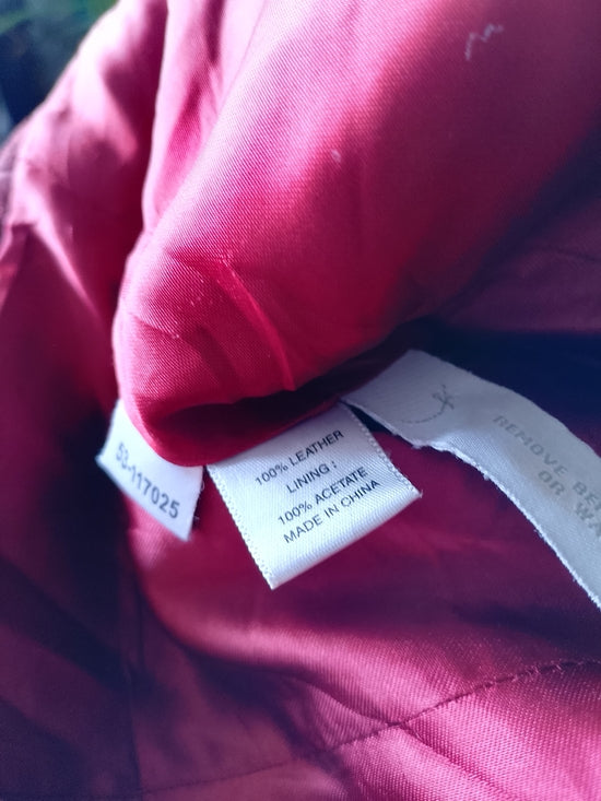 ANN TAYLOR Red Suede Button-Front Women's Jacket