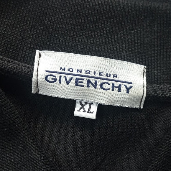 Vintage Monsieur Givenchy Shirt Black Polo Unisex
