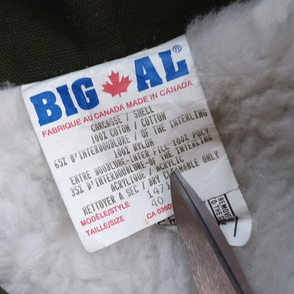 Vintage 80s York University Toronto Canvas Style Work Jacket Sherpa Lined