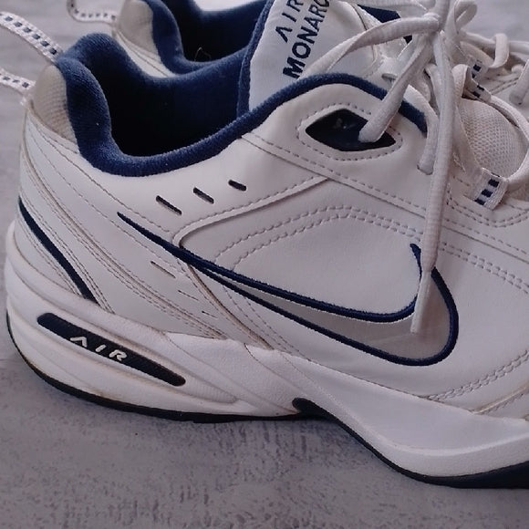 Nike Air Monarch IV Men's White and Navy Sneakers