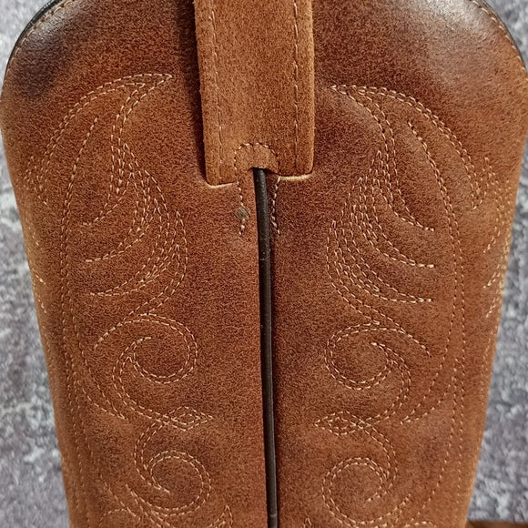 Vintage Leather Cowboy Boots 3B13769 S-13979W Made In Canada