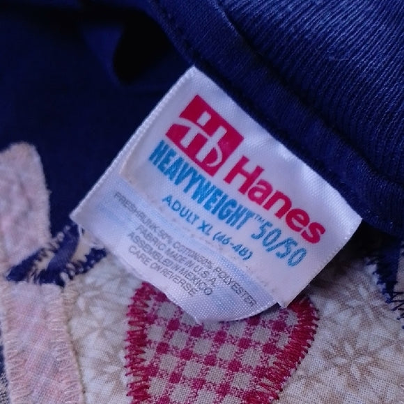 Vintage Hearts & Houses Patchwork T-Shirt