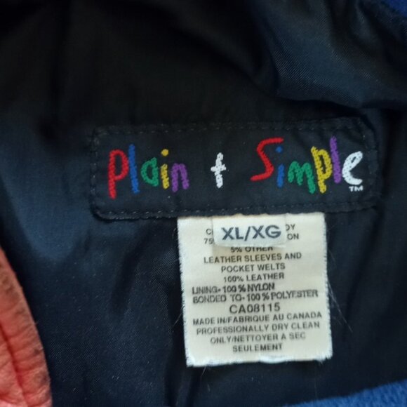 Vintage 90s KGFC Varity Essential Wool/Leather Jacket