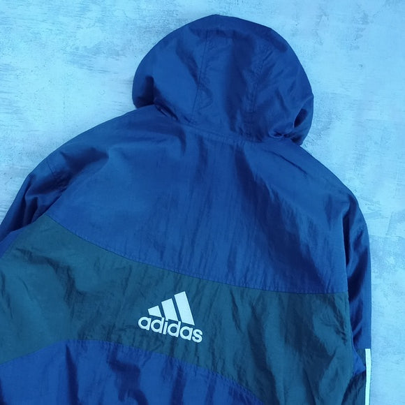 Vintage 90s Adidas Blue/Green Essential Winter Jacket