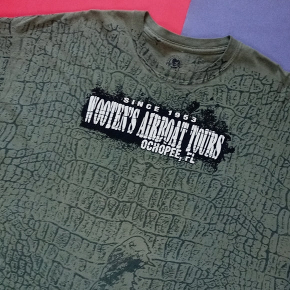 Print All Over Gator Print Wooten's Airboat Tours Ochopee, Florida Shirt