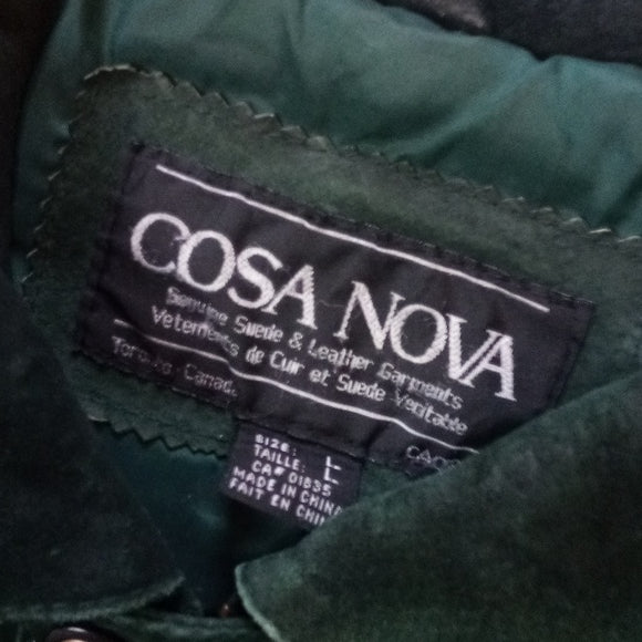 Vintage Cosa Nova Suede & Leather Garments Tribal Pattern Jacket UNISEX