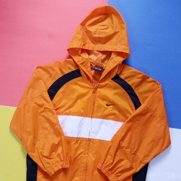 Vintage 90s Nike Essential Windbreaker Jacket Orange