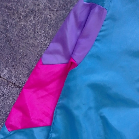 Womens Colorful Windbreaker Set Pink/Blue/Purple