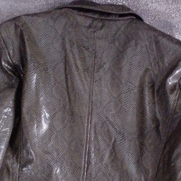 Vintage Faux Snake Skin Trench Coat utex Womens