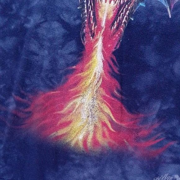 The MOUNTAIN AGE of DRAGONS Blue Dragon Graphic Kids T-Shirt Tie Dye CASA LOMA