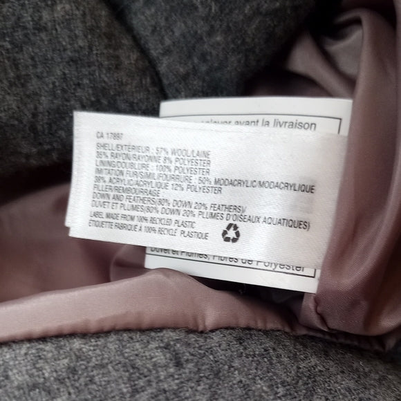 GAP WINTER WARMTH WOOL /GOOSEDOWN Gray Hooded Vest OUTDOOR EDITION
