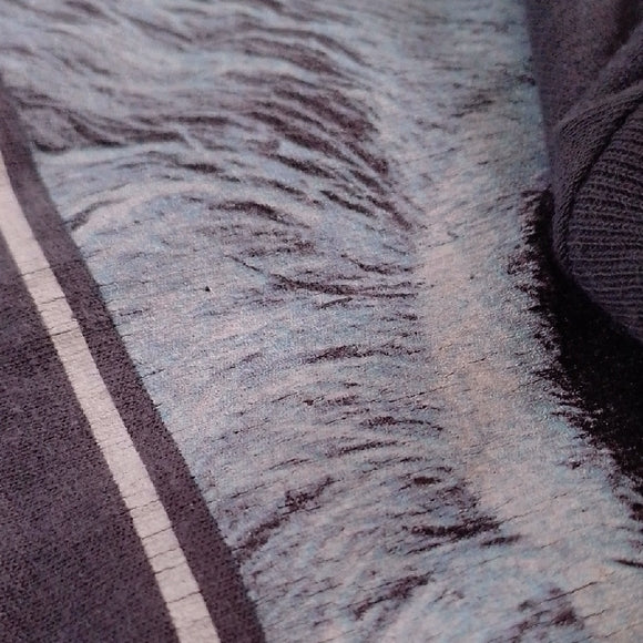 Vintage 1993 Gray Yukon Wolf Graphic T-Shirt Jon Van Zyle SINGLE STITCH UNISEX