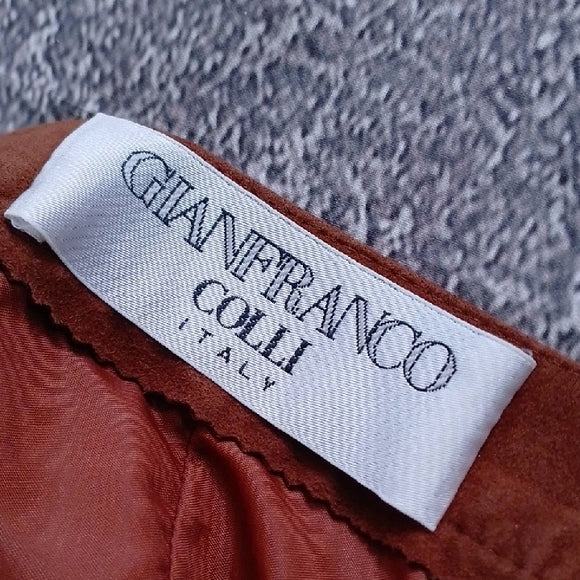 VINTAGE GIANFRANCO COLLI ITALY Brown Suede Skirt