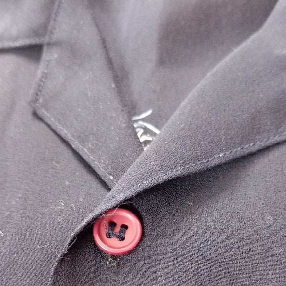 Men's Black Shirt with Blue Accents