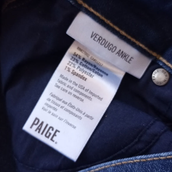 PAIGE Verdugo Ankle Denim Jeans 232068 176421-1258 Nottingham