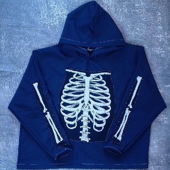 Vintage Custom “LA PARKA” Upcycled Skeleton Sweater UNISEX