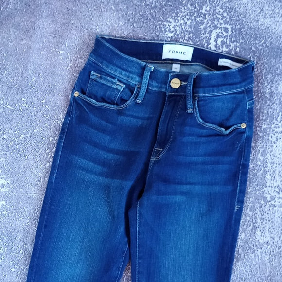 FRAME Le Skinny de Jeanne Crop Denim Jeans STYLE# LSJC214 LAKEWOOD