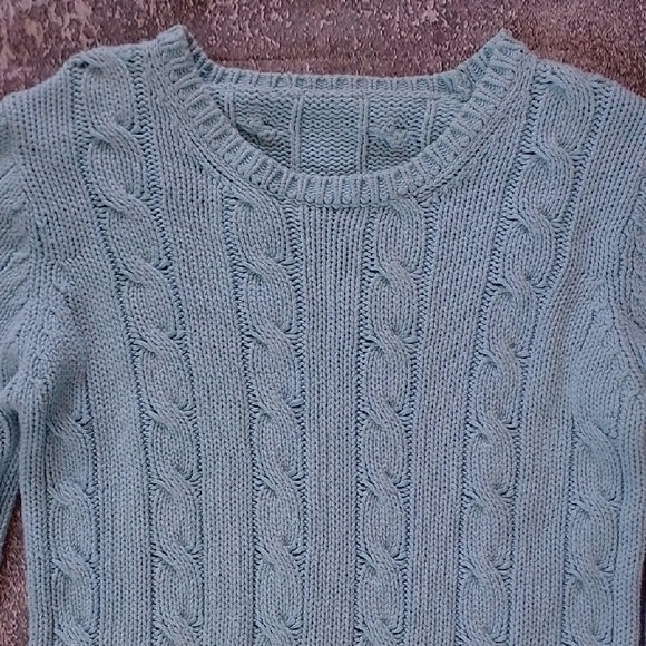 VINTAGE '90s Women's Blue Cable Knit Sweater