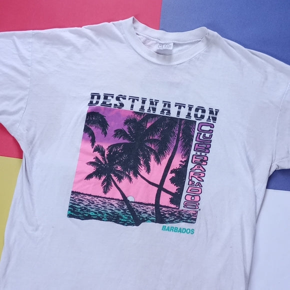 Vintage Single Stitch Destination Club Barbados Sunset Tee T-Shirt