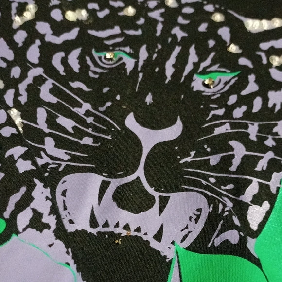 Vintage 90s Black Jungle Print T-Shirt