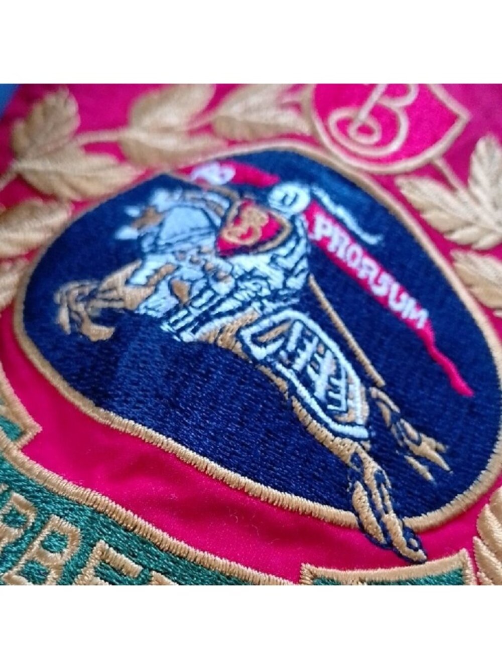 Vintage BURBERRY'S Navy Blue Jacket with Red Lining Embroidered UNISEX MAC COAT