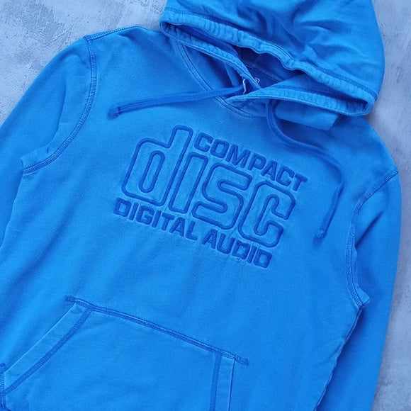 Compact disc Digital Audio Pullover Hoodie Blue