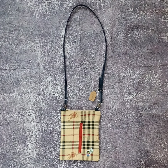 One-of-a-Kind Reworked Burberry Crossbody Bag – Unisex