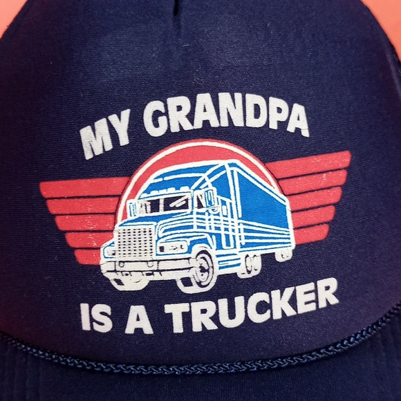 Vintage My Grandpa Is A Trucker Cobra Trucker Hat
