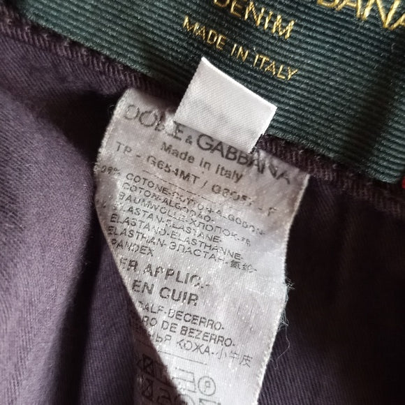 Dolce & Gabbana Denim Jeans Maroon Stretch TP-G654MT