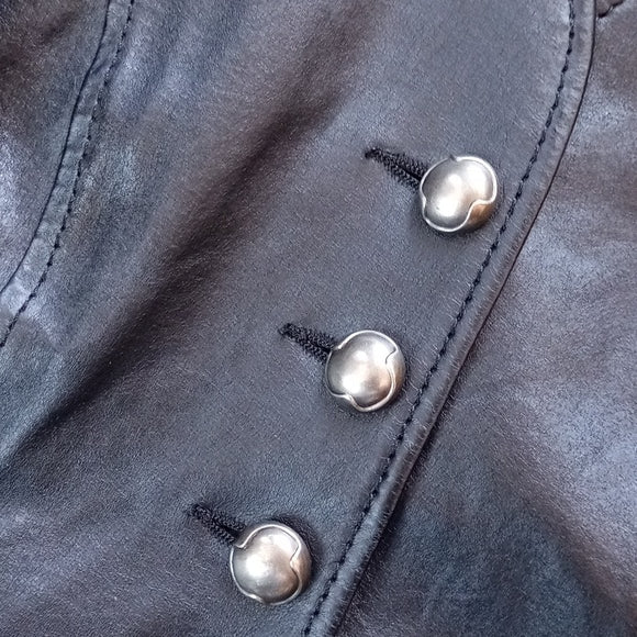 Danier Leather Jacket Button-Up