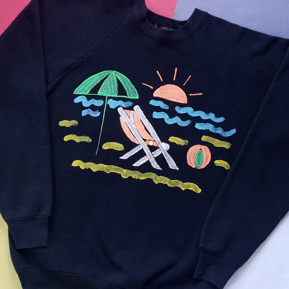 Vintage 80s Beach Summer & Sun Sweater Unisex