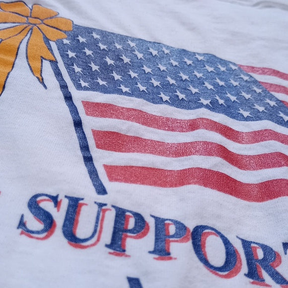 Vintage 90s Operation HOME FRONT Support The Troops Single Stitch T-Shirt ONEITA