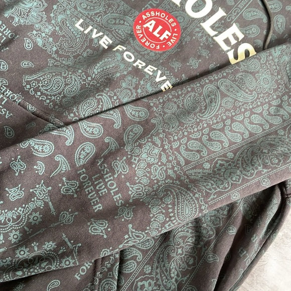 ALF Assholes Live Forever Hoodie Sweater With Bandana Print
